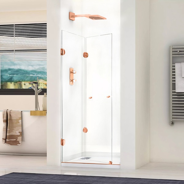 Kit Box Camarão Vidro Incolor 8mm 95x185cm Rose Speed Temper