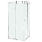 Kit Box de Canto de Correr Vidro Incolor 8mm 85x85cm Cromado Speed Temper