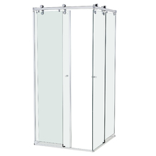 Kit Box de Canto de Correr Vidro Incolor 8mm 90x90cm Elegance Cromado Speed Temper