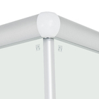 Kit Box de Canto de Correr Vidro Incolor 8mm 190x85x85cm Prata Fosco Speed Temper