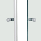 Kit Box de Canto de Correr Vidro Incolor 8mm 190x85x85cm Prata Fosco Speed Temper