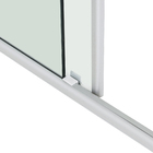 Kit Box de Canto de Correr Vidro Incolor 8mm 190x85x85cm Prata Fosco Speed Temper