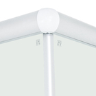 Kit Box de Canto de Correr Vidro Incolor 8mm 190x85x85cm Prata Brilhante Speed Temper