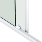 Kit Box de Canto de Correr Vidro Incolor 8mm 190x80x80cm Prata Brilhante Speed Temper