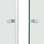 Kit Box de Canto de Correr Vidro Incolor 8mm 190x80x80cm Prata Brilhante Speed Temper