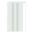 Kit Box Frontal de Correr Vidro Incolor 8mm 200x200cm Branco Brilhante Versatik Speed Temper