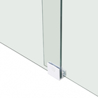 Kit Box Frontal de Correr Vidro Incolor 8mm 200x200cm Branco Brilhante Versatik Speed Temper