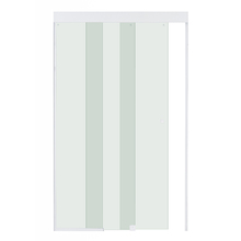 Kit Box Frontal de Correr Vidro Incolor 8mm 90x200cm Branco Brilhante Versatik Speed Temper