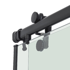 Kit Box Frontal de Correr Vidro Incolor 8mm 190x100cm Elegance Preto Fosco Speed Temper