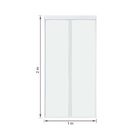 Kit Box Duo Safe Incolor 6mm 100x200cm Branco Brilhante Speed Temper