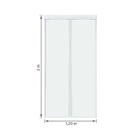 Kit Box Duo Safe Incolor 6mm 120x200cm Branco Brilhante Speed Temper