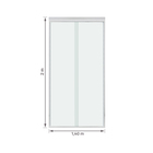 Kit Box Frontal de Correr Vidro Incolor 6mm 140x200cm Cromado Duo Safe Speed Temper