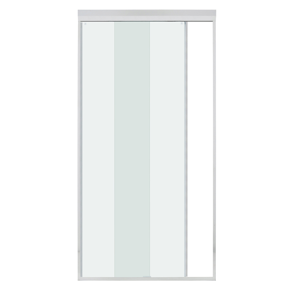 Kit Box Frontal de Correr Vidro Incolor 6mm 140x200cm Cromado Duo Safe Speed Temper