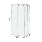 Kit Box Encanto Incolor 8mm 85x85cm Dourado Speed Temper