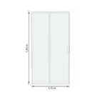 Kit Box Frontal 6mm 110x190cm Branco Brilhante Remix