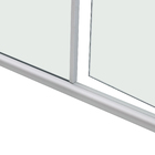 Kit Box Frontal de Abrir Vidro Incolor 8mm 185x80cm Prata Fosco Speed Temper