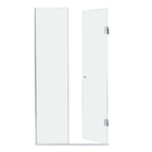 Kit Box Frontal de Abrir Vidro Incolor 8mm 185x80cm Prata Brilhante Speed Temper