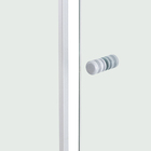 Kit Box Frontal de Abrir Vidro Incolor 8mm 185x80cm Prata Brilhante Speed Temper