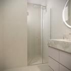 Kit Box Frontal de Abrir Vidro Incolor 8mm 85x185cm Prata Fosco Speed Temper