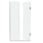 Kit Box Frontal de Abrir Vidro Incolor 8mm 185x85cm Prata Fosco Speed Temper