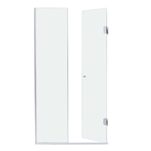 Kit Box Frontal de Abrir Vidro Incolor 8mm 185x95cm Prata Brilhante Speed Temper