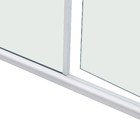 Kit Box Frontal de Abrir Vidro Incolor 8mm 185x95cm Prata Brilhante Speed Temper