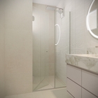 Kit Box Frontal de Abrir Vidro Incolor 8mm 95x185cm Prata Fosco Speed Temper