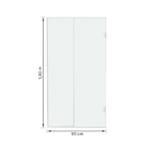 Kit Box Frontal de Abrir Vidro Incolor 8mm 190x95cm Branco Brilhante Speed Temper