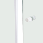 Kit Box Frontal de Abrir Vidro Incolor 8mm 190x95cm Branco Brilhante Speed Temper