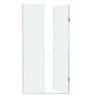 Kit Box Frontal de Abrir Vidro Incolor 8mm 190x95cm Branco Brilhante Speed Temper