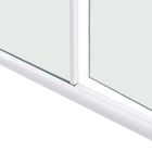 Kit Box Frontal de Abrir Vidro Incolor 8mm 190x95cm Branco Brilhante Speed Temper