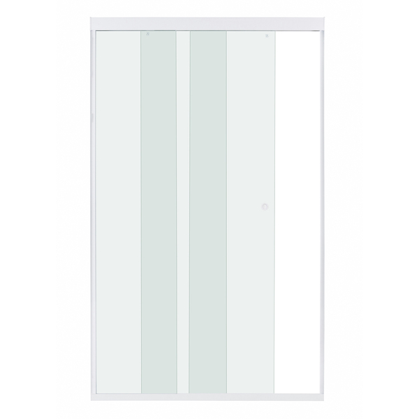 Kit Box Frontal de Correr Vidro Incolor 8mm 110x200cm Branco Speed Temper