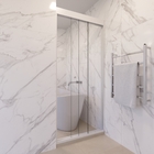 Kit Box Frontal de Correr Vidro Incolor 8mm 90x200cm Branco Speed Temper