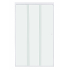 Kit Box Frontal de Correr Vidro Incolor 8mm 90x200cm Branco Speed Temper