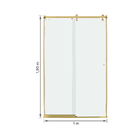 Kit Box Frontal de Correr Dourado 190x100cm Speed Temper