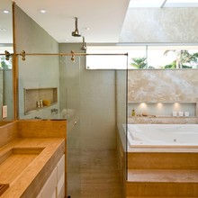 Kit Box Frontal de Correr Dourado 190x105cm Speed Temper