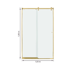 Kit Box Frontal de Correr Dourado 190x110cm Speed Temper