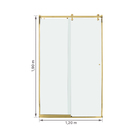 Kit Box Frontal de Correr Dourado 190x120cm Speed Temper