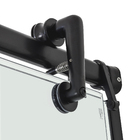 Kit Box Frontal de Correr Vidro Incolor 8mm 190x110cm Elegance Preto Speed Temper