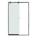 Kit Box Frontal de Correr Vidro Incolor 8mm 190x110cm Elegance Preto Speed Temper