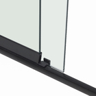 Kit Box Frontal de Correr Vidro Incolor 8mm 190x110cm Elegance Preto Speed Temper