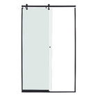 Kit Box Frontal de Correr Vidro Incolor 8mm 190x120cm Preto Speed Temper