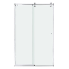 Kit Box Frontal de Correr Vidro Incolor 8mm 190x130cm Elegance Prata Speed Temper