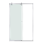 Kit Box Frontal de Correr Vidro Incolor 8mm 190x130cm Elegance Prata Speed Temper