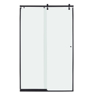 Kit Box Frontal de Correr Vidro Incolor 8mm 190x130cm Elegance Preto Speed Temper