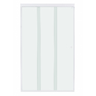 Kit Box Frontal de Correr Vidro Incolor 8mm 120x200cm Branco Speed Temper