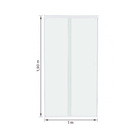 Kit Box Frontal de Correr Vidro Incolor 8mm 190x100cm Branco Brilhante Speed Temper