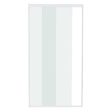 Kit Box Frontal de Correr Basic Vidro Incolor 6mm 190x110cm Branco Speed Temper