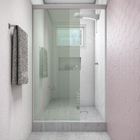 Kit Box Frontal de Correr Vidro Verde 8mm 190x120cm Branco Brilhante Speed Temper