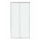 Kit Box Frontal de Correr Vidro Incolor 8mm 190x130cm Prata Fosco Speed Temper